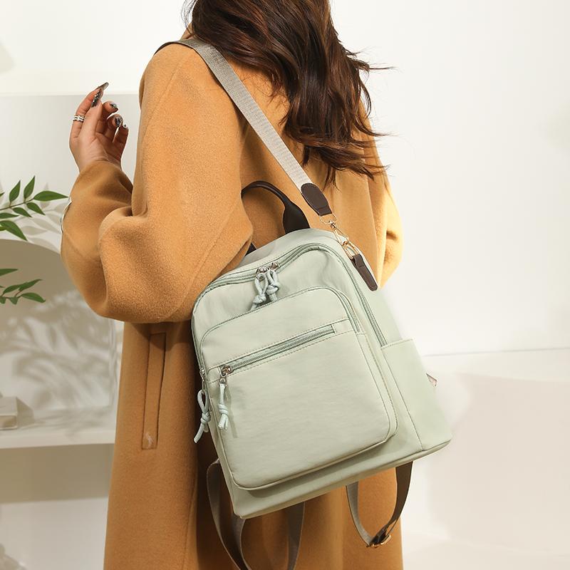 Lightweight Nylon Backpack for Women – Compact & Stylish Daypack with Multiple Pockets, Perfect for Travel, School, Work, and Daily Use