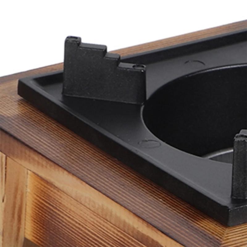 Small Windproof Liquor Burners Easy Cleaning Wood Metal Texture for Outdoor Activity with Stable Flame and Easy Cleaning