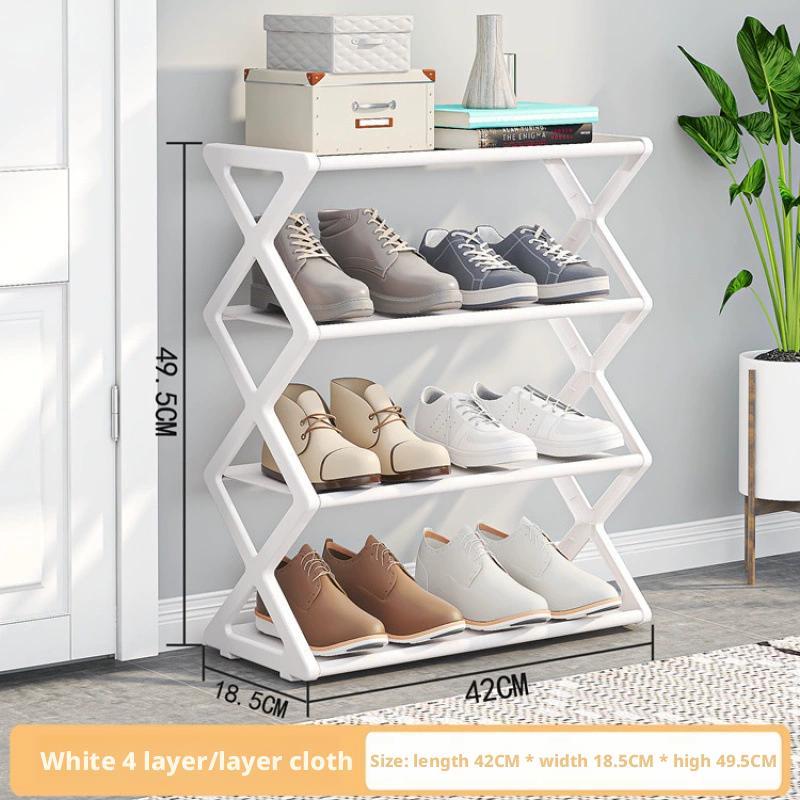 X-type Dustproof Shoe Rack Collapsible Shoe Rack Simple Storage Rack Multi-layer Movable Shoe Rack Student Dormitory Combination