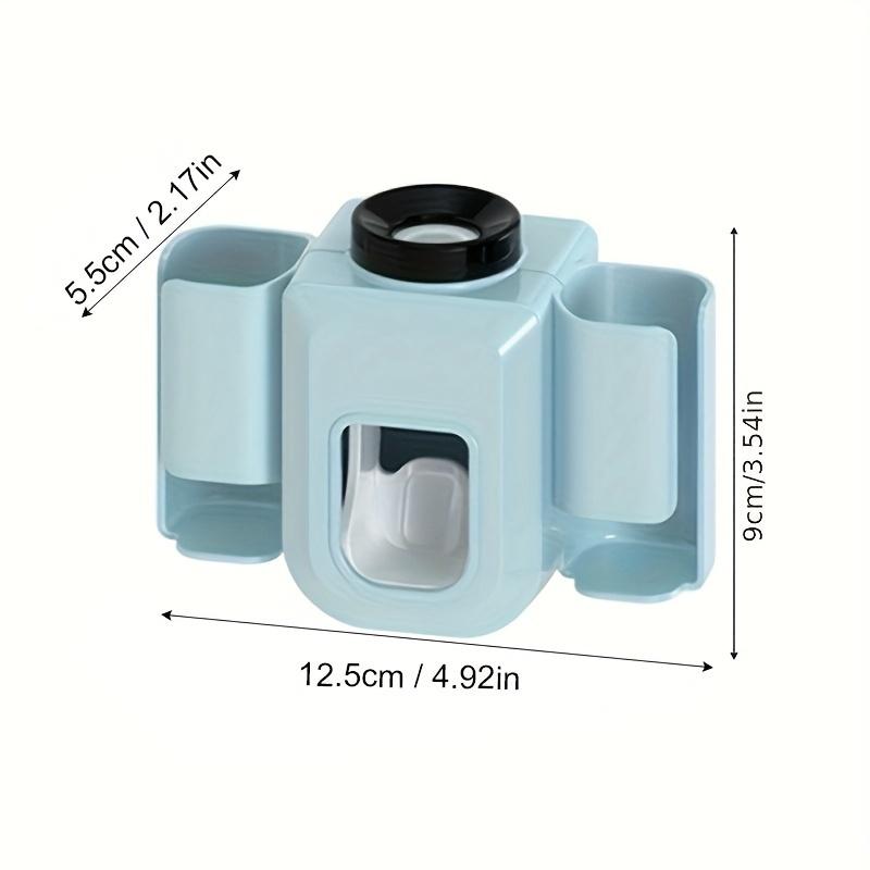 1pc Toothbrush Holder with Automatic Toothpaste Dispenser, Wall Mounted Toothbrush Storage Rack, Flushless Toothbrush Storage Organization