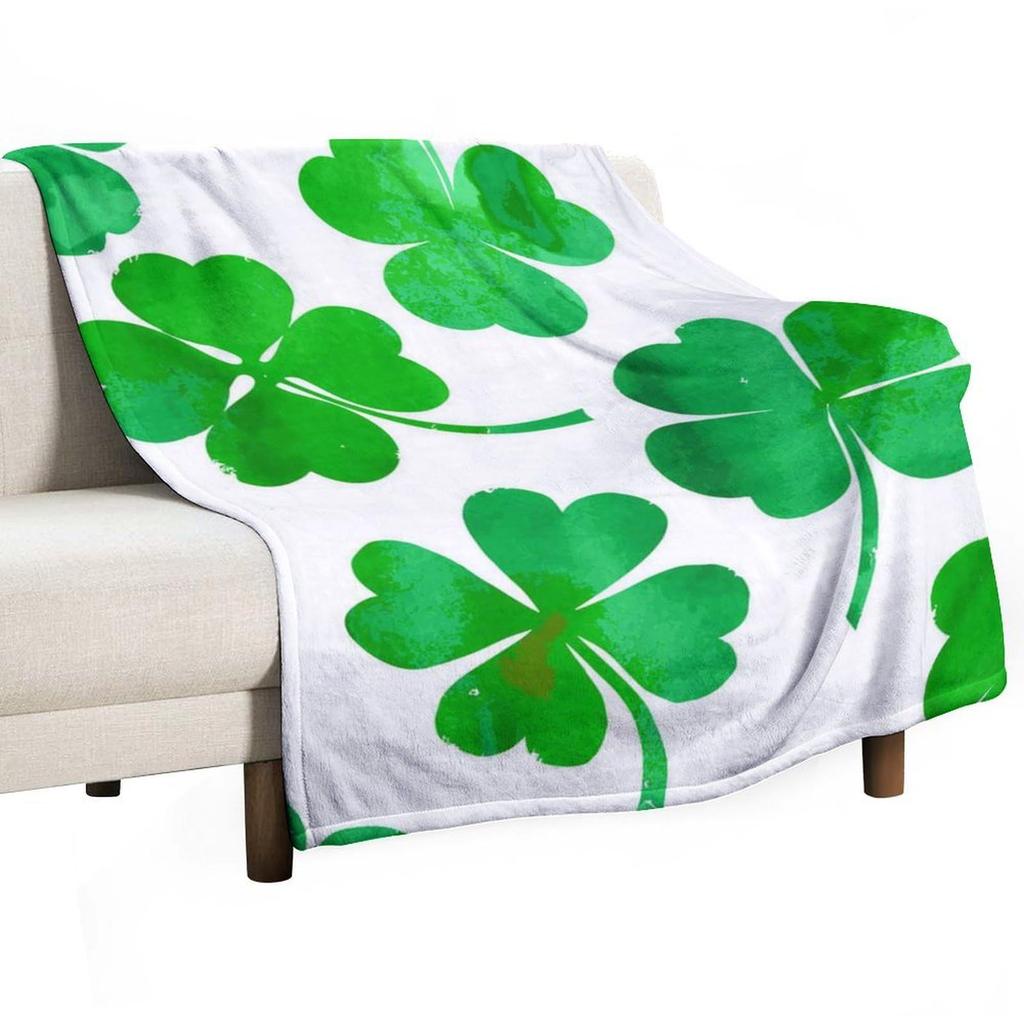 St. Patrick's Day Series digital-printed polyester Bedroom velvet flannel cover blanket Fleece soft sofa cover blankets for beds