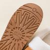 Bear Label Flanged Plush Thick-soled Cotton Slippers Autumn and Winter Couple Indoor Plush Thermal Cotton Slippers