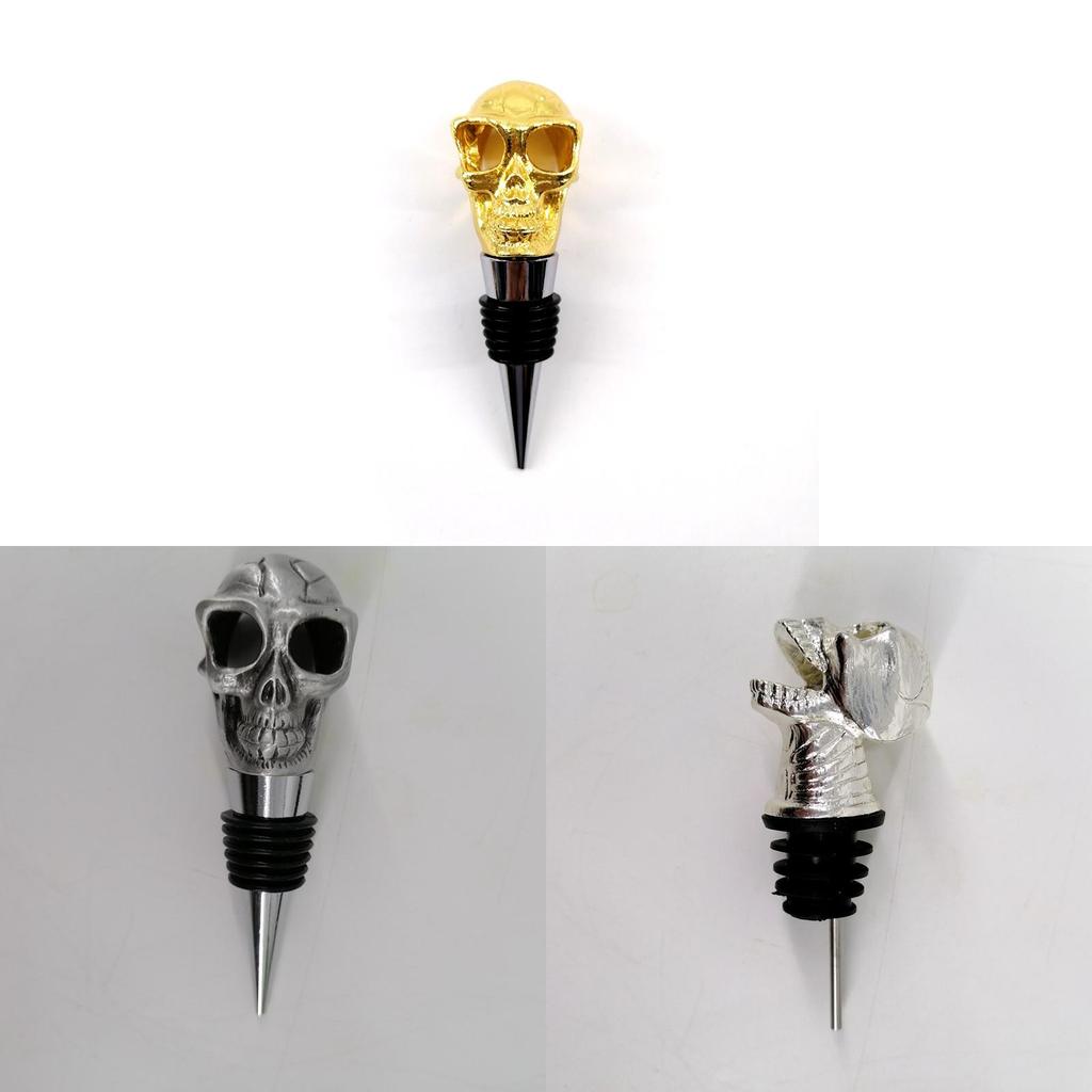 Skull Wine Stopper With Pourer For Bar Home Use Gift