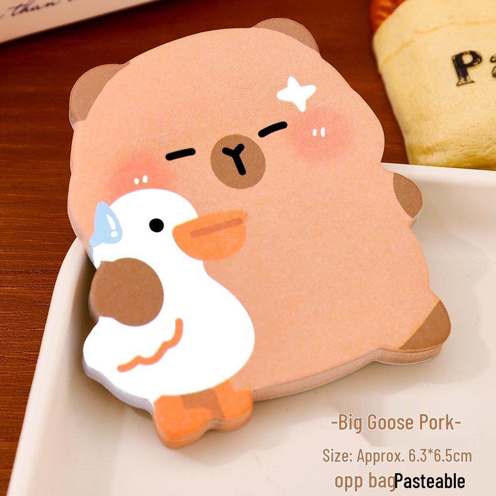 Capybara Alien Sticky Notes: Cute Reusable Memo Stickers for Student Planners