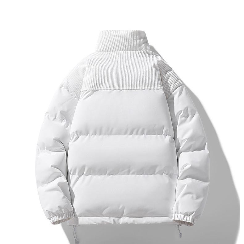 Corduroy Down Jacket Men's Color-blocking Collared Cotton-padded Jacket Trendy Cotton-padded Jacket