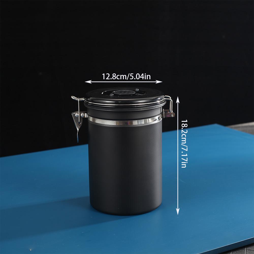 1pc Stainless steel exhaustible seal jar kitchen vacuum storage jar coffee bean seal jar tea jar fresh-keeping box seal jar