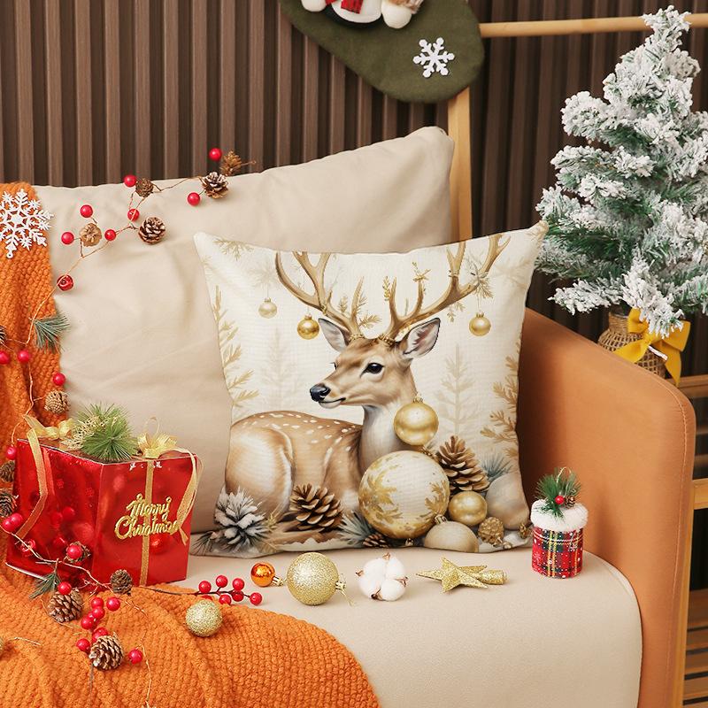 Weihnachts-Kissenbezug Autositzkissen Indoor Vielseitige Feiertagsdekoration Sofakissen