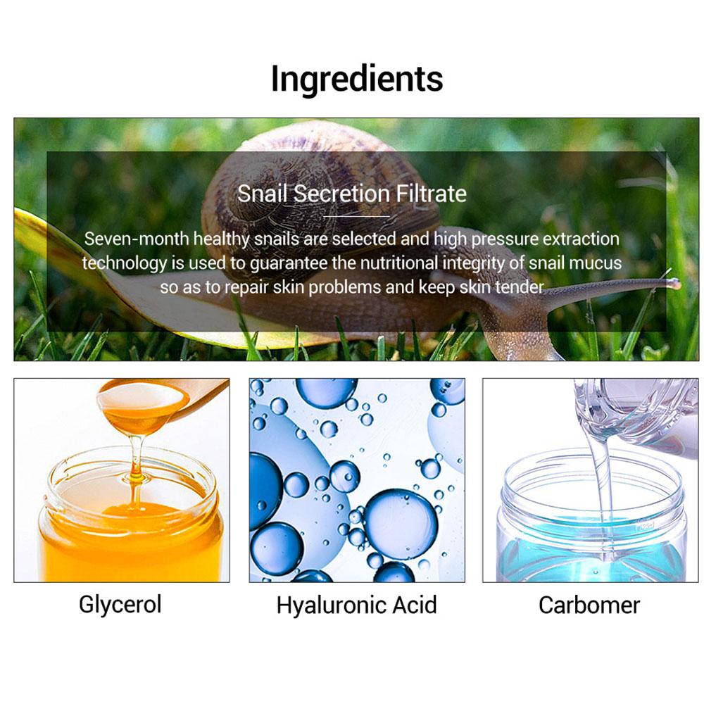 Hyaluronic Acid Serum Moisturizing Snail Essence Treat Blackhead Acne Ageless Restore