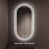 Smart Oval Wall-Mounted LED Makeup Vanity Mirror with Touch Screen