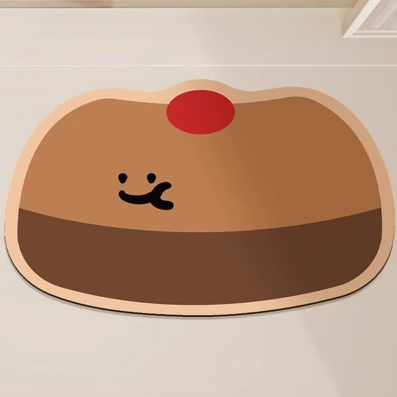 Cartoon Style Silicone Diatom Mud Bathroom Absorbent Non Slip Mat For Toilet And Shower Room Use