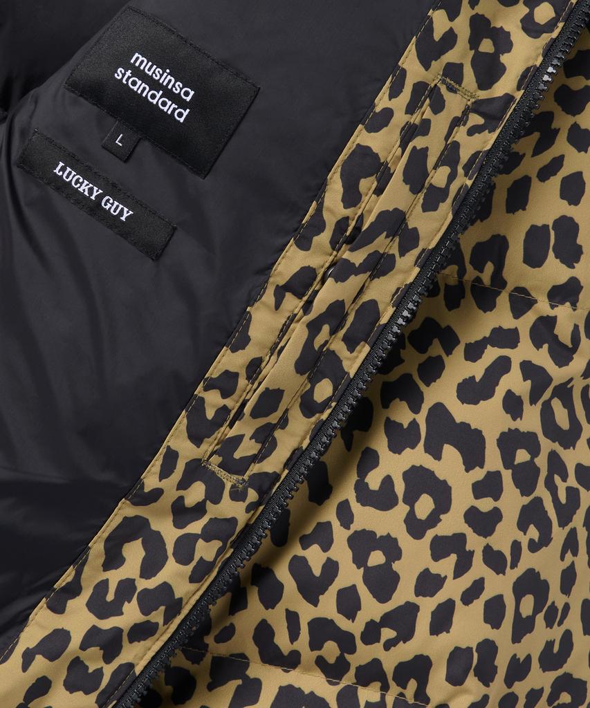 Musinsa Standard [Noh Hong-Chul Collaboration] Lucky Guy Leopard Short Padded Jacket [Beige]