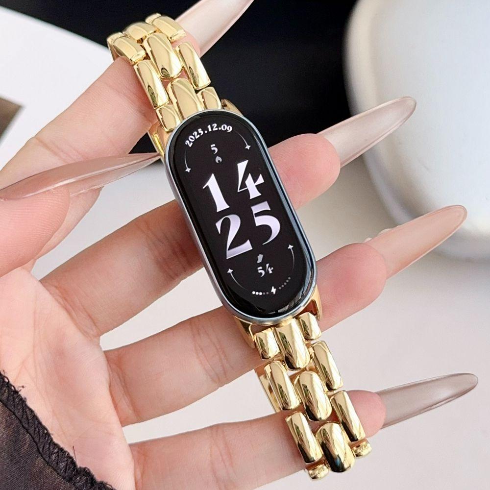 Slim Metal Watch Band for Mi Band 8/9/10 Bracelet Redmi Watch 4 5 6 Adjustable Watch Strap Replacement Mi Band 8Pro 9Pro Correa