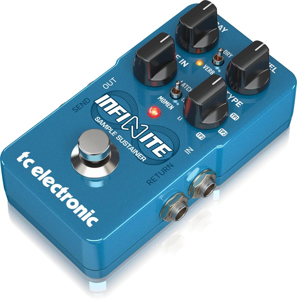 TC Electronic Sample Sustain Pedal Mehrschichtiges Sustain möglich Ausgestattet mit schaltbarem Motor-Modus Unbegrenzte Schichten TonePrint-kompatibel Analog