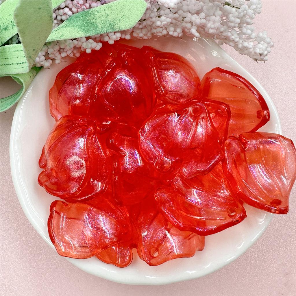 Breloc cu pandantiv Bricolaj Mărgele Material creativ Accesorii strălucitoare 20 buc Bijuterii petale mari 20,6*22,9 mm Cercei acrilic