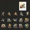 30 Pcs Watercolor Style Flower Birds Stickers Aesthetic Decorative Diary Album Stationery Stick Labels Junk Journal Supplies