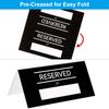 20/40/80pcs Reserved Table Signs Double Sided Seating Name Cards Tables Tent Blank Card for Wedding Restaurant Party Event