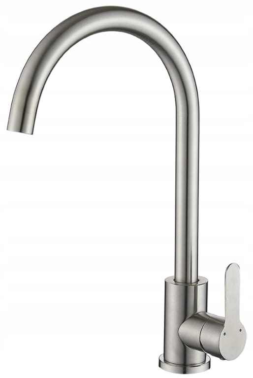 Single-bowl steel sink 80x50 with tap hole and siphon tap