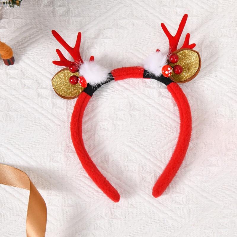 Christmas Plush Antler Hair Clips