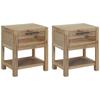 VidaXL Bedside Tables with Drawers 2 Pcs 40x30x48 Cm Solid Acacia 3057529