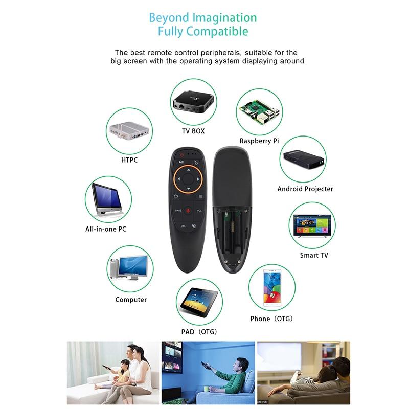 G10S Sprachfernbedienung 2,4G Wireless Gyroskop Smart Air Mouse Drahtlose Fernbedienung für Android TV Box PC
