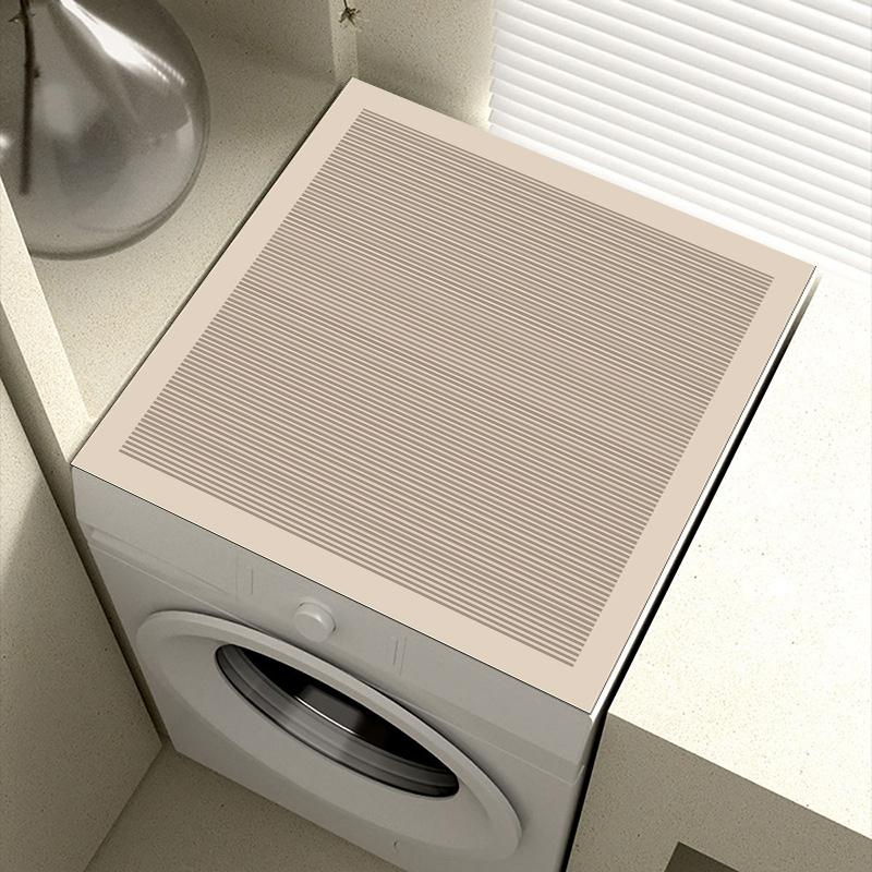 Faux Leather Dust Mat Solid Washing Machine Dust Cover Refrigerator Cabinet Top Protector Waterproof Pad Dinning Table Placemat