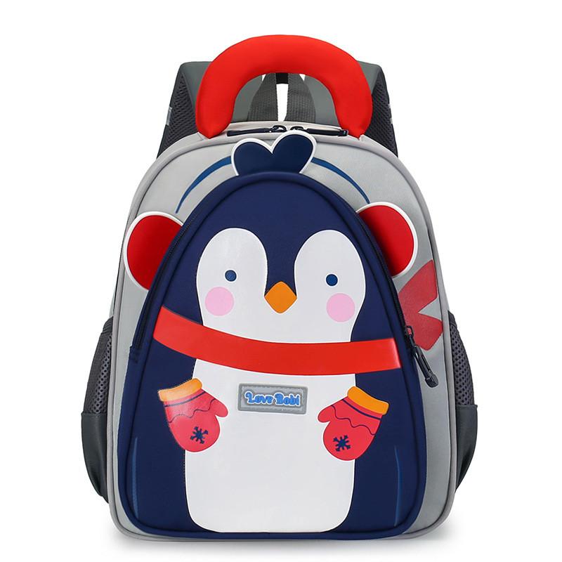 Bear Cartoon Pattern Cute Toddler Backpack With Nylon Fabric For Travel School