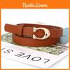 Womens Leather Pu Belt With C Alphabet Buckle Design For Office Casual Wear