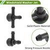 No.31391513/9178897 Windshield Washer Nozzle for Volvo Black Front Windshield Spray Nozzles Wiper Spray Washer Jet Plastic 1Set
