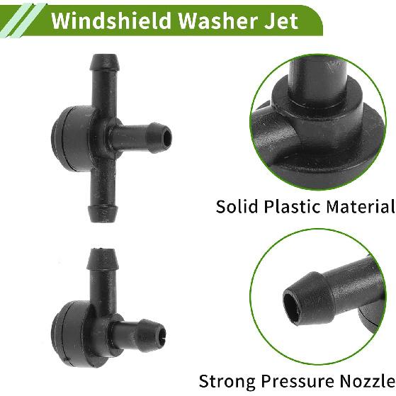 No.31391513/9178897 Windshield Washer Nozzle for Volvo Black Front Windshield Spray Nozzles Wiper Spray Washer Jet Plastic 1Set