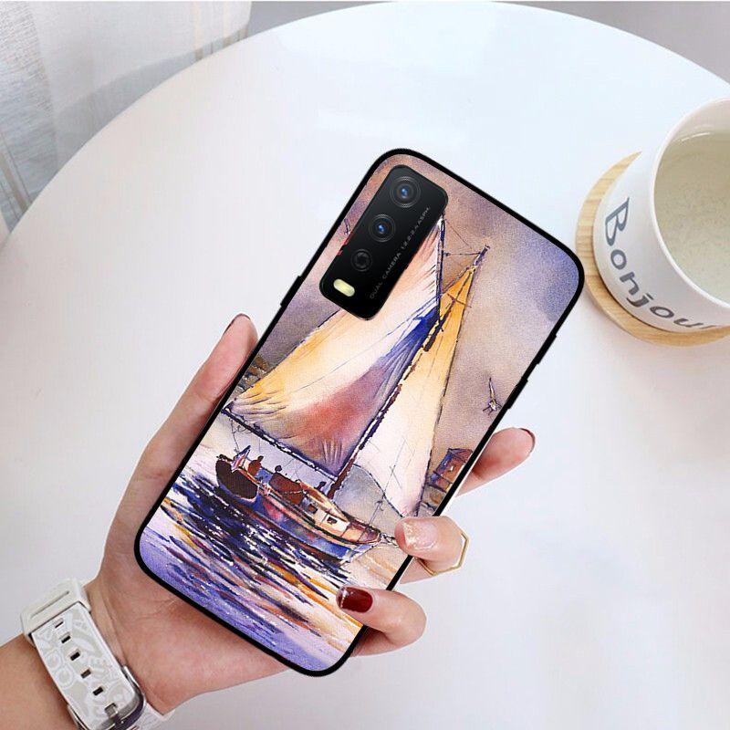 

Чехол для телефона с изображением заката и лодки для vivo Y31 Y30 Y33S Y11S Y12S Y17 Y20 Y20S Y21S Y1S Y53S Y15 Y19 Y91C V23 5G, чехол VIVO V23 5G