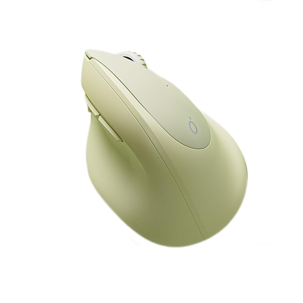 Ergonomic Vertical Bluetooth USB Dual Vertical 5DPI Compatible with Green Mouse, Wireless, & 2.4GHz Mode, Design, Quiet, Battery-Powered,