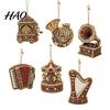 Festive Resin Rhinestone Ornaments 6 Pcs Christmas DIY Faux Pearl Painting Kit Ornaments, Art Decorative for Dormitories Tree Hanging Decoration with