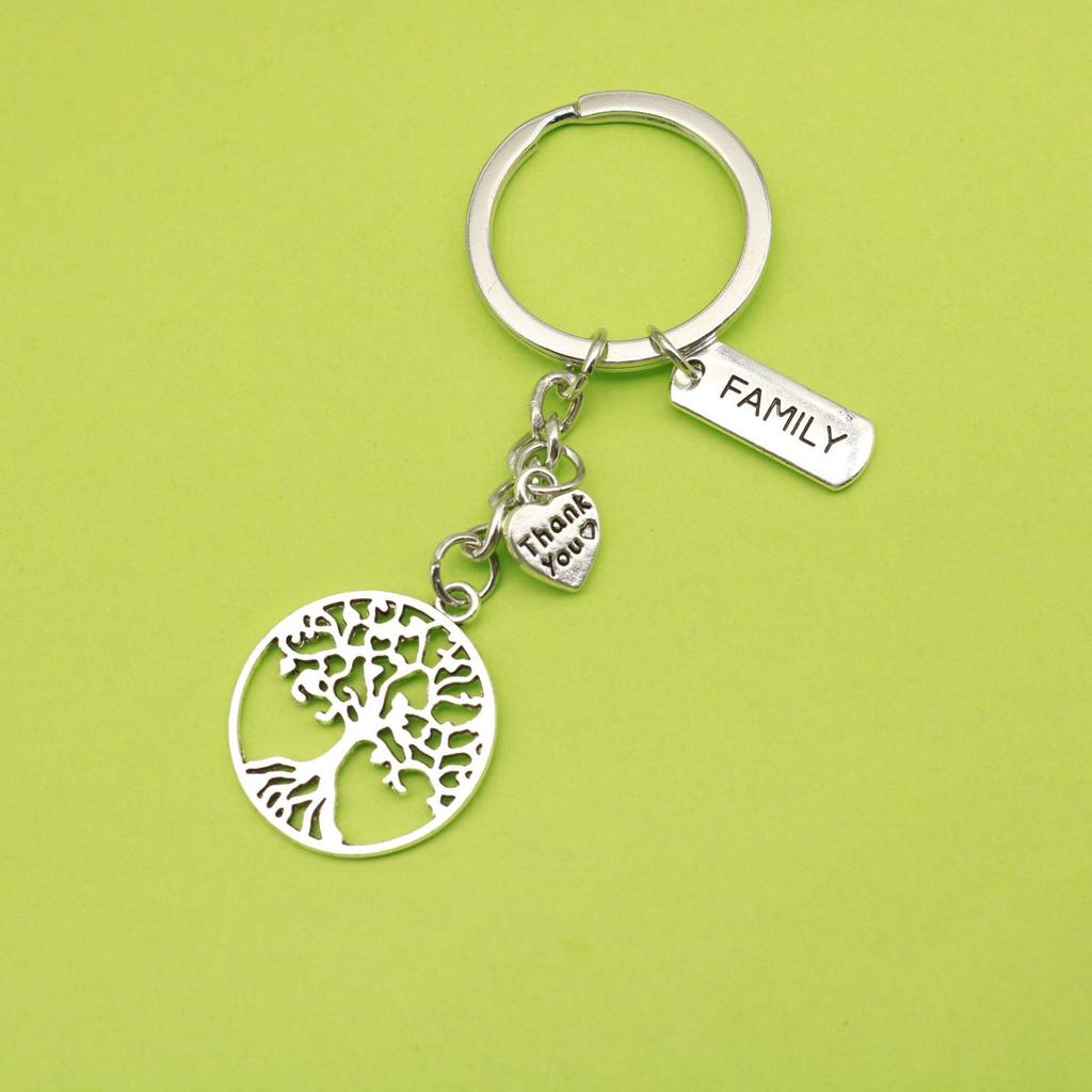 Vintage Tree of Life Alloy Pendant Keychain - Thanksgiving Holiday Gift & Decoration