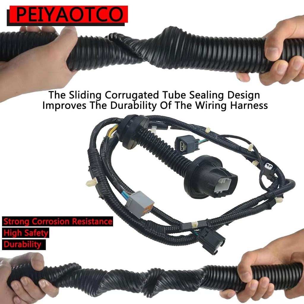 9L3Z-14631-CAA Driver Side LH Rear Door Jumper Wire Harness Compatible with 2009-2014 Ford F150 Crew Cab Rear Door Jumper Wiring Harness Replaces#