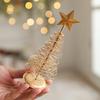 Iron Golden Christmas Tree Decoration Festive Tabletop Ornament Holiday Home Decor Xmas Tree Figurine Christmas Party Decoration