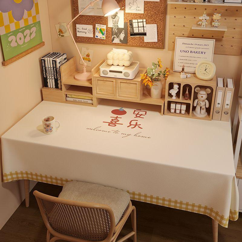Tablecloth Fabric Waterproof And Oil-Proof Leave-In Rectangular Tablecloth Dining Table Cloth Coffee Table Pvc Student Desk Mat