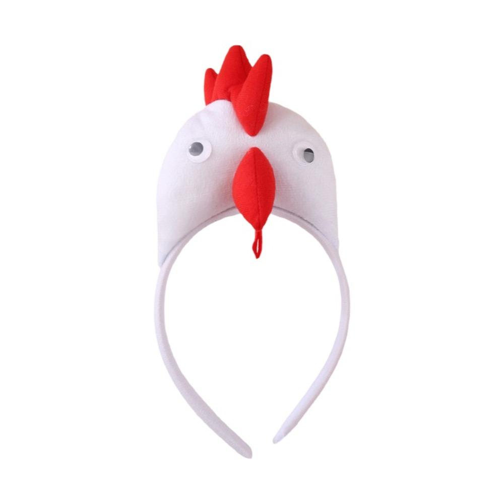 Accessoire de tête Poussin Dessin Animé Bandeau Nouveauté 3D Accessoire de Tête Unique Fête Bandeau Tête de Poulet Festival