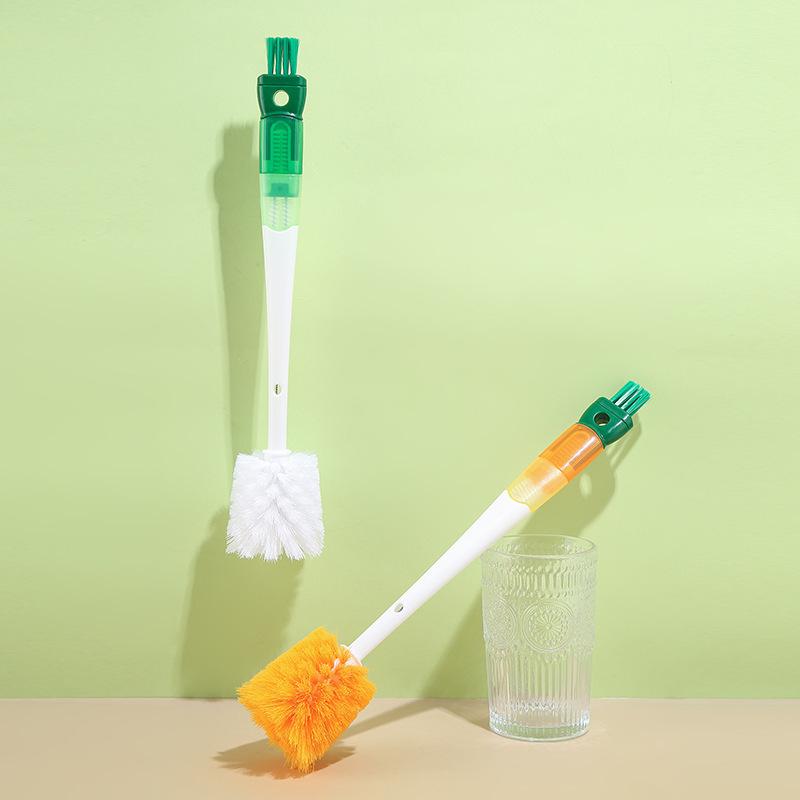 Detachable Long Handle Multi-functional Cleaning Brush for Carrots, Bottles, and Baby Nipple
