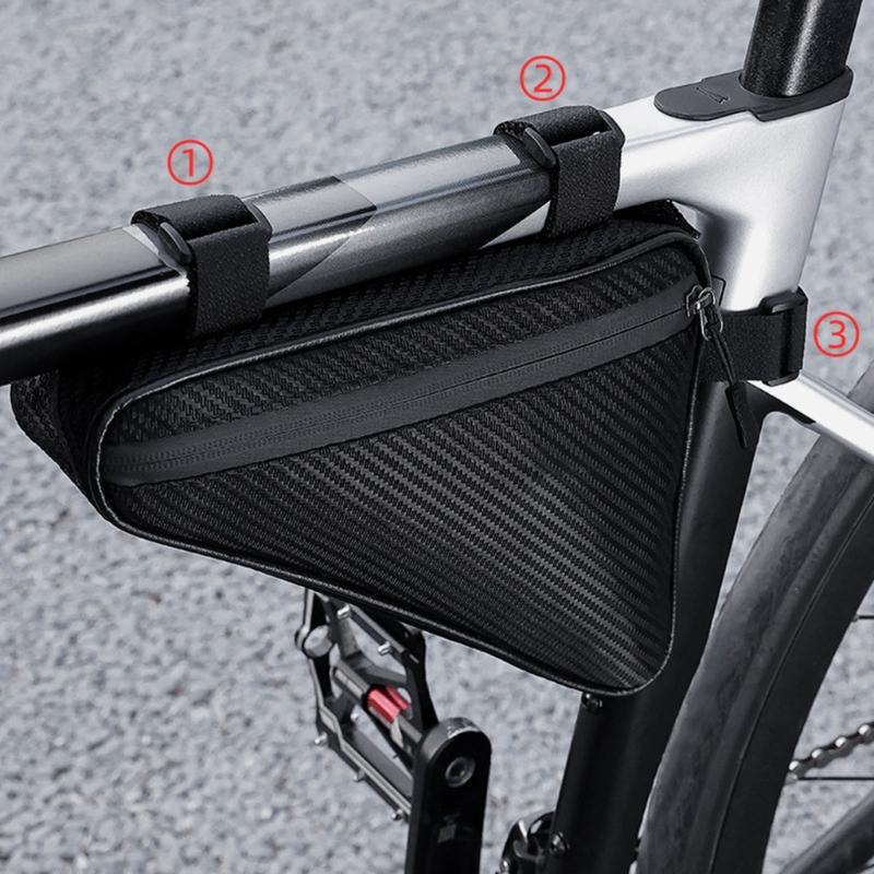 Road Bikes Front Frame Bag Waterproofs Bicycles Frame Bag Bicycles Front Top Tube Bag Triangular Storage Pouches