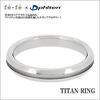[Fe-fe] fe-fe x phiten [Special Edition] Phiten Slim Line Titanium Men's Ring, Sizes 13-19 (Size 17), Simple Sports Jewelry