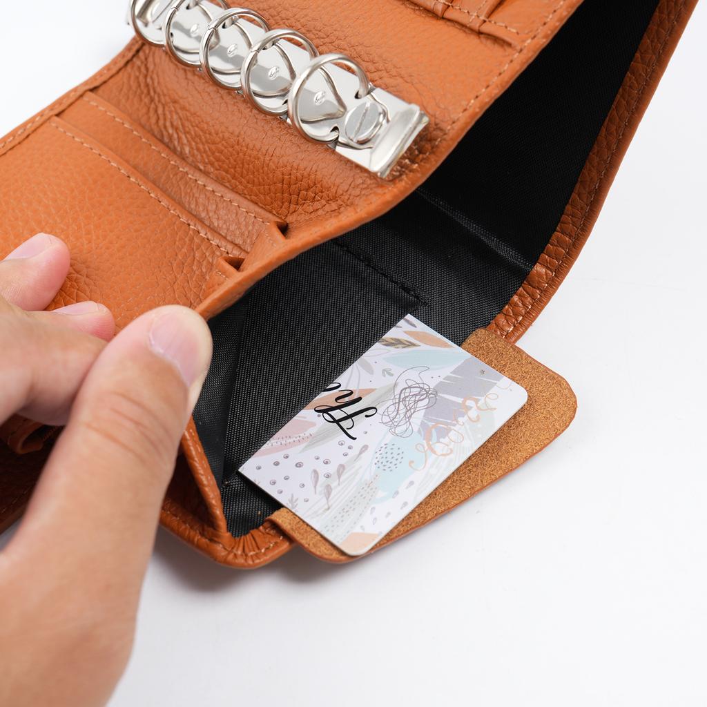 Moterm Regular A8 / M5 Größe Ringe Planer Gekörntes Rindsleder 5-Loch Mini-Notizbuch mit 15 MM Ringen Organizer Reise-Tagebuch