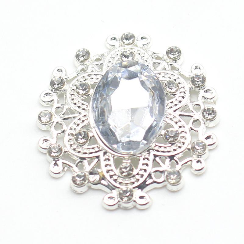 DIY Gift Box: Small 25x26mm Alloy Snap Button, Flat Bottom Rhinestone & Acrylic Rhinestone Button Accessories