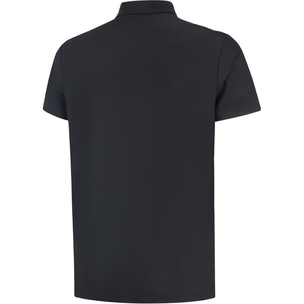 Li Ning Fitness Series Solid Color Comfortable Breathable Versatile Casual Short Sleeve Polo Shirt Men Tops Black APLU151-1