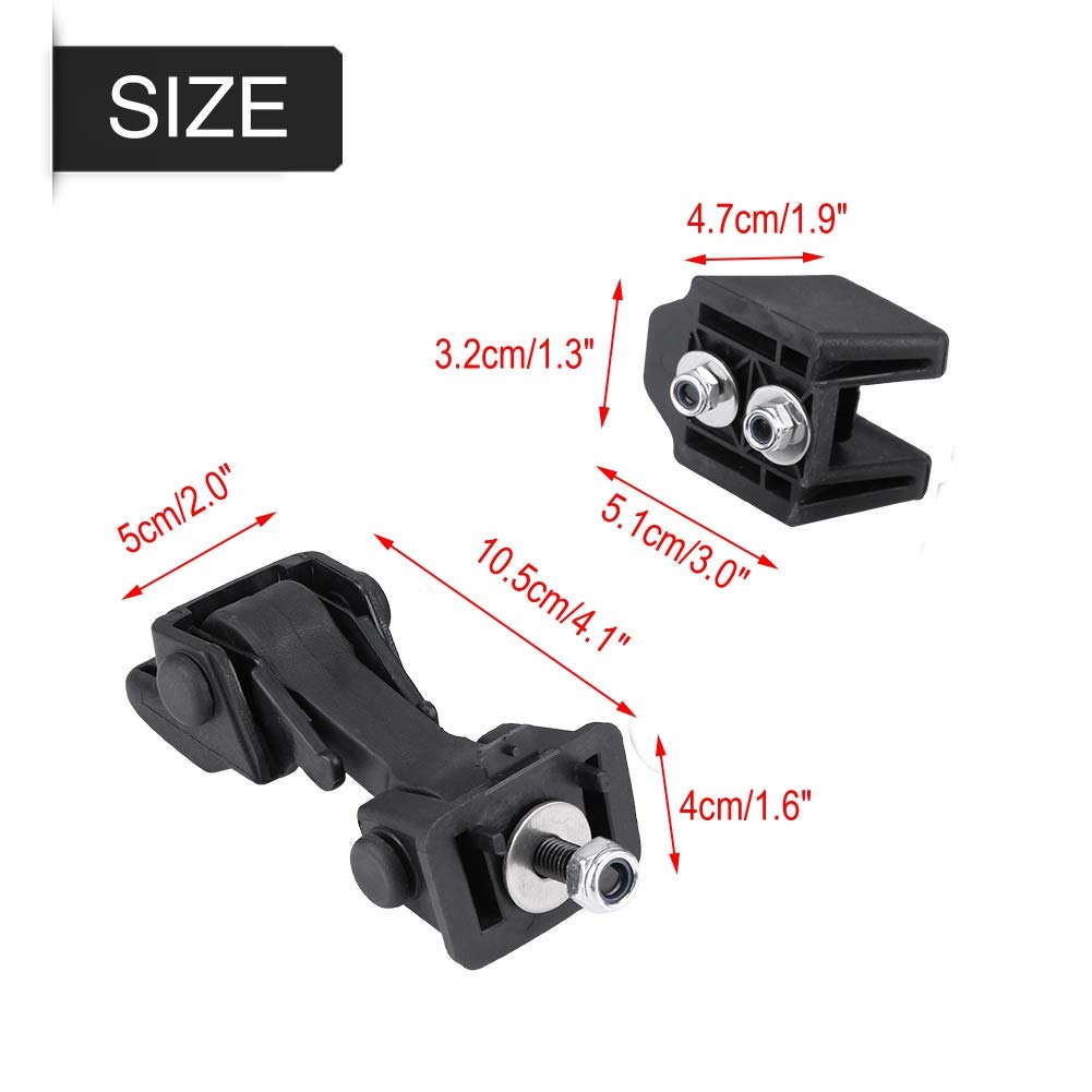 Hood Catch, 2 Sets of Hood Latch Safety Catch and Bracket for Wrangler TJ 97-06 55176636AD 55395652AC