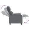 Recliner Chair Gray Faux Leather