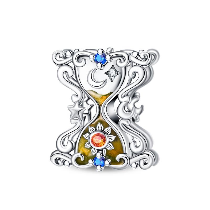 Magic Tarot Series Copper Lovers Stars Moon Sun Charms Beads Fit 3Mm Original Bracelets Diy Birthday Jewelry Gift