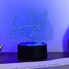 3D Cute Cat Night Light, 7-color RGB Ambient Light, USB Power Supply, Bedroom Desktop Party Decoration Light, Gift Light.