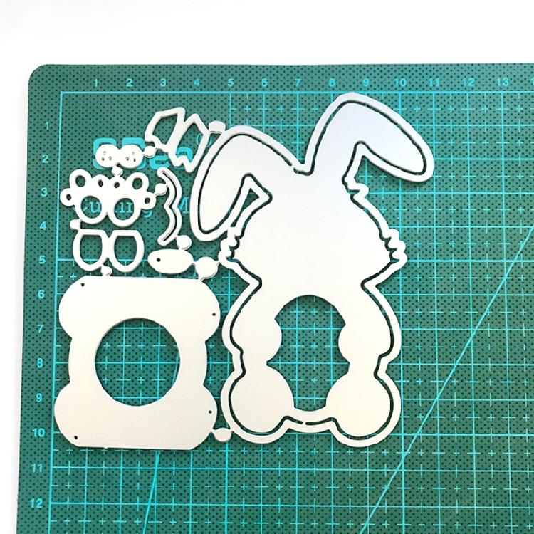 Easter Eggs Bunny Metal Cutting Dies Stencil Template Mold Art Craft Decoration