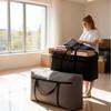 2-Pack Heavy Duty Moving Bags with Handles&Zippers - Extra Large,Durable Polyester Storage for Clothes,College Dorm Move&Storage