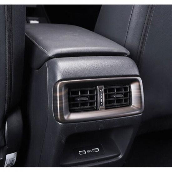 For Honda CR-V 2023-2024 Wood Grain Rear Row Air Outlet Vent Frame Cover Trim
